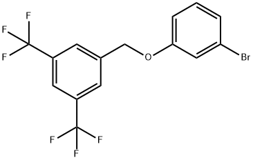 3-(3,5-BIS(TRIFLUOROMETHYL)-BENZYLOXY)BROMOBENZENE Struktur