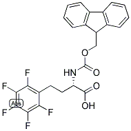 (S)-2-(9H-FLUOREN-9-YLMETHOXYCARBONYLAMINO)-4-PENTAFLUOROPHENYL-BUTYRIC ACID Struktur