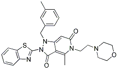 2-(BENZO[D]THIAZOL-2-YL)-4-METHYL-1-(3-METHYLBENZYL)-5-(2-MORPHOLINOETHYL)-1,2-DIHYDRO-5H-PYRAZOLO[4,3-C]PYRIDINE-3,6-DIONE Struktur