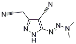 3-(CYANOMETHYL)-5-[(1E)-3,3-DIMETHYLTRIAZ-1-ENYL]-1H-PYRAZOLE-4-CARBONITRILE Struktur