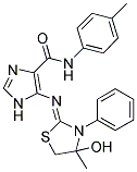 5-{[(2Z)-4-HYDROXY-4-METHYL-3-PHENYL-1,3-THIAZOLIDIN-2-YLIDENE]AMINO}-N-(4-METHYLPHENYL)-1H-IMIDAZOLE-4-CARBOXAMIDE Struktur