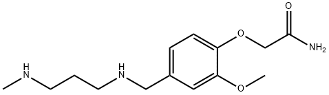 2-(2-METHOXY-4-(((3-(METHYLAMINO)PROPYL)AMINO)METHYL)PHENOXY)ACETAMIDE Struktur