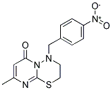 8-METHYL-4-(4-NITROBENZYL)-3,4-DIHYDRO-2H,6H-PYRIMIDO[2,1-B][1,3,4]THIADIAZIN-6-ONE Struktur