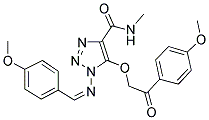 (Z)-1-(4-METHOXYBENZYLIDENEAMINO)-5-(2-(4-METHOXYPHENYL)-2-OXOETHOXY)-N-METHYL-1H-1,2,3-TRIAZOLE-4-CARBOXAMIDE Struktur