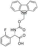 (S)-[(9H-FLUOREN-9-YLMETHOXYCARBONYLAMINO)]-(2-FLUORO-PHENYL)-ACETIC ACID Struktur