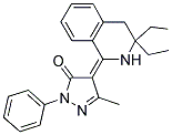 (E)-4-(3,3-DIETHYL-3,4-DIHYDROISOQUINOLIN-1(2H)-YLIDENE)-3-METHYL-1-PHENYL-1H-PYRAZOL-5(4H)-ONE Struktur