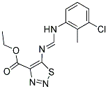 ETHYL 5-({(1E)-[(3-CHLORO-2-METHYLPHENYL)AMINO]METHYLENE}AMINO)-1,2,3-THIADIAZOLE-4-CARBOXYLATE Struktur