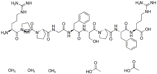 ARG-PRO-PRO-GLY-PHE-SER-PRO-PHE-ARG 2ACOH 3H2O Struktur