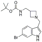 [1-(6-BROMO-1H-INDOL-3-YLMETHYL)-AZETIDIN-3-YLMETHYL]-CARBAMIC ACID TERT-BUTYL ESTER Struktur