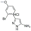 3-(2-BROMO-4-METHOXYPHENYL)-1H-PYRAZOL-5-YLAMINE HYDROCHLORIDE Struktur