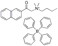 N-BUTYL-N,N-DIMETHYL-N-(2-[2-NAPHTHYL]-2-OXO-ETHYL)AMMONIUM TETRAPHENYLBORATE Struktur