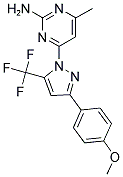 4-[3-(4-METHOXYPHENYL)-5-(TRIFLUOROMETHYL)-1H-PYRAZOL-1-YL]-6-METHYLPYRIMIDIN-2-AMINE Struktur