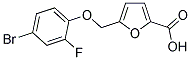 5-[(4-BROMO-2-FLUOROPHENOXY)METHYL]-2-FUROIC ACID Struktur