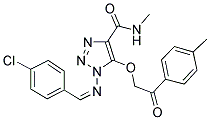 1-{[(1Z)-(4-CHLOROPHENYL)METHYLENE]AMINO}-N-METHYL-5-[2-(4-METHYLPHENYL)-2-OXOETHOXY]-1H-1,2,3-TRIAZOLE-4-CARBOXAMIDE Struktur