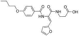 (Z)-3-(2-(4-BUTOXYBENZAMIDO)-3-(FURAN-2-YL)ACRYLAMIDO)PROPANOIC ACID Struktur