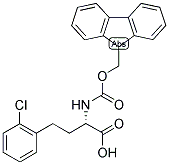 (S)-4-(2-CHLORO-PHENYL)-2-(9H-FLUOREN-9-YLMETHOXYCARBONYLAMINO)-BUTYRIC ACID Struktur