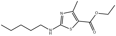 ETHYL 4-METHYL-2-(PENTYLAMINO)-1,3-THIAZOLE-5-CARBOXYLATE Struktur