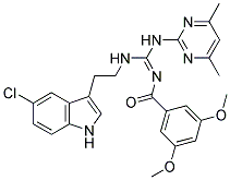 (E)-N-((2-(5-CHLORO-1H-INDOL-3-YL)ETHYLAMINO)(4,6-DIMETHYLPYRIMIDIN-2-YLAMINO)METHYLENE)-3,5-DIMETHOXYBENZAMIDE Structure