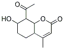 8-ACETYL-7-HYDROXY-4-METHYL-4A,5,6,7,8,8A-HEXAHYDRO-CHROMEN-2-ONE Struktur