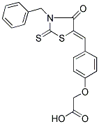 {4-[(Z)-(3-BENZYL-4-OXO-2-THIOXO-1,3-THIAZOLIDIN-5-YLIDENE)METHYL]PHENOXY}ACETIC ACID Struktur