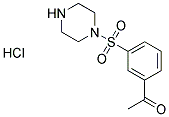 1-[3-(PIPERAZIN-1-YLSULFONYL)PHENYL]ETHANONE HYDROCHLORIDE Struktur