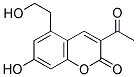 3-ACETYL-5-HYDROXYETHYL-7-HYDROXY-COUMARIN Struktur