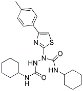 N~1~-CYCLOHEXYL-1-[4-(4-METHYLPHENYL)-1,3-THIAZOL-2-YL]-N~2~-CYCLOHEXYL-1,2-HYDRAZINEDICARBOXAMIDE Struktur