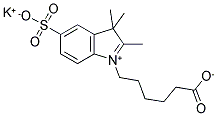 1-CARBOXYPENTYL-2,3,3-TRIMETHYLINDOLENIUM-5-SULFATE, POTASSIUM SALT Struktur