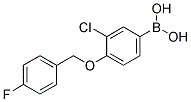 3-CHLORO-4-(4'-FLUOROBENZYLOXY)PHENYLBORONIC ACID Struktur