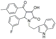 3-HYDROXY-1-[2-(1H-INDOL-3-YL)ETHYL]-4-(4-METHYLBENZOYL)-5-(3-FLUOROPHENYL)-1,5-DIHYDRO-2H-PYRROL-2-ONE Structure