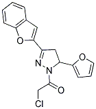 3-(1-BENZOFURAN-2-YL)-1-(CHLOROACETYL)-5-(2-FURYL)-4,5-DIHYDRO-1H-PYRAZOLE Struktur