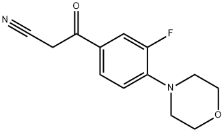 3-(3-FLUORO-4-MORPHOLINOPHENYL)-3-OXOPROPANENITRILE Struktur