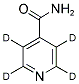 ISONICOTINAMIDE-2,3,5,6-D4 Struktur