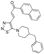 (E)-3-[5-(4-BENZYL-1-PIPERIDINYL)-1,2,3-THIADIAZOL-4-YL]-1-(2-NAPHTHYL)-2-PROPEN-1-ONE Struktur