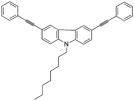 9-OCTYL-3,6-BIS(PHENYLETHYNYL)-9H-CARBAZOLE Struktur