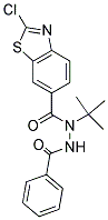 N'-TERT-BUTYL-N'-(2-CHLORO-BENZOTHIAZOLE-6-CARBONYL)-HYDRAZIDE BENZOIC ACID Struktur