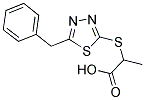 2-[(5-BENZYL-1,3,4-THIADIAZOL-2-YL)SULFANYL]PROPANOIC ACID Struktur