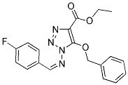 ETHYL 5-(BENZYLOXY)-1-{[(1Z)-(4-FLUOROPHENYL)METHYLENE]AMINO}-1H-1,2,3-TRIAZOLE-4-CARBOXYLATE Struktur