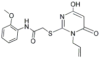 2-[(1-ALLYL-4-HYDROXY-6-OXO-1,6-DIHYDROPYRIMIDIN-2-YL)THIO]-N-(2-METHOXYPHENYL)ACETAMIDE|