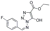 ETHYL 1-{[(1Z)-(4-FLUOROPHENYL)METHYLENE]AMINO}-5-HYDROXY-1H-1,2,3-TRIAZOLE-4-CARBOXYLATE Struktur