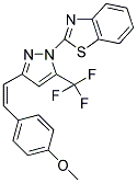 2-[3-[(Z)-2-(4-METHOXYPHENYL)VINYL]-5-(TRIFLUOROMETHYL)-1H-PYRAZOL-1-YL]-1,3-BENZOTHIAZOLE Struktur