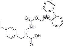 (R)-3-(4-ETHYL-PHENYL)-2-[(9H-FLUOREN-9-YLMETHOXYCARBONYLAMINO)-METHYL]-PROPIONIC ACID Struktur