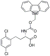 (S)-4-(2,5-DICHLORO-PHENYL)-2-(9H-FLUOREN-9-YLMETHOXYCARBONYLAMINO)-BUTYRIC ACID Struktur