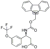 (S)-3-(9H-FLUOREN-9-YLMETHOXYCARBONYLAMINO)-3-(3-TRIFLUOROMETHOXY-PHENYL)-PROPIONIC ACID Struktur