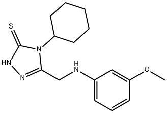 4-CYCLOHEXYL-5-[[(3-METHOXYPHENYL)AMINO]METHYL]-4H-1,2,4-TRIAZOLE-3-THIOL Struktur