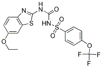 N-{[(6-ETHOXY-1,3-BENZOTHIAZOL-2-YL)AMINO]CARBONYL}-4-(TRIFLUOROMETHOXY)BENZENESULFONAMIDE Struktur