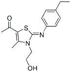 1-[(2Z)-2-[(4-ETHYLPHENYL)IMINO]-3-(2-HYDROXYETHYL)-4-METHYL-2,3-DIHYDRO-1,3-THIAZOL-5-YL]ETHANONE|