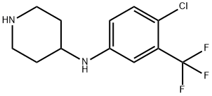 (4-CHLORO-3-TRIFLUOROMETHYL-PHENYL)-PIPERIDIN-4-YL-AMINE Struktur