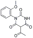 5-ACETYL-1-(2-METHOXYPHENYL)PYRIMIDINE-2,4,6(1H,3H,5H)-TRIONE Struktur