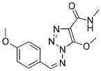 5-METHOXY-1-{[(1Z)-(4-METHOXYPHENYL)METHYLENE]AMINO}-N-METHYL-1H-1,2,3-TRIAZOLE-4-CARBOXAMIDE Struktur